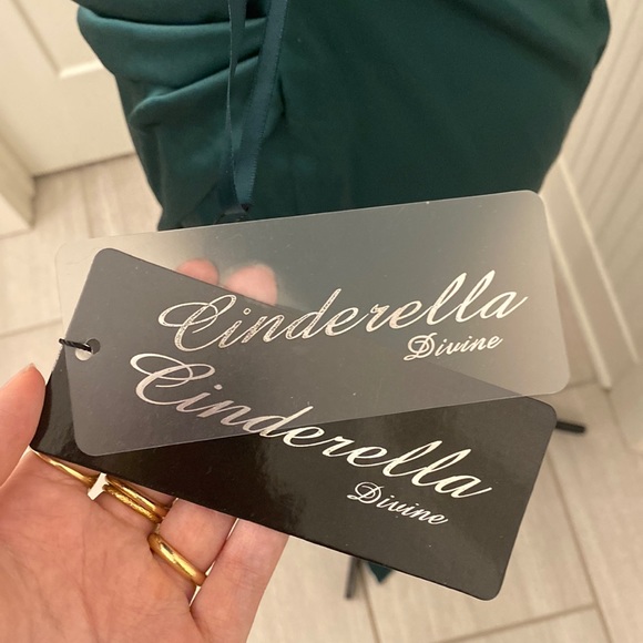 BRAND NEW Cinderella Divine Maxi Dress in a dark emerald green color. - Picture 6 of 6